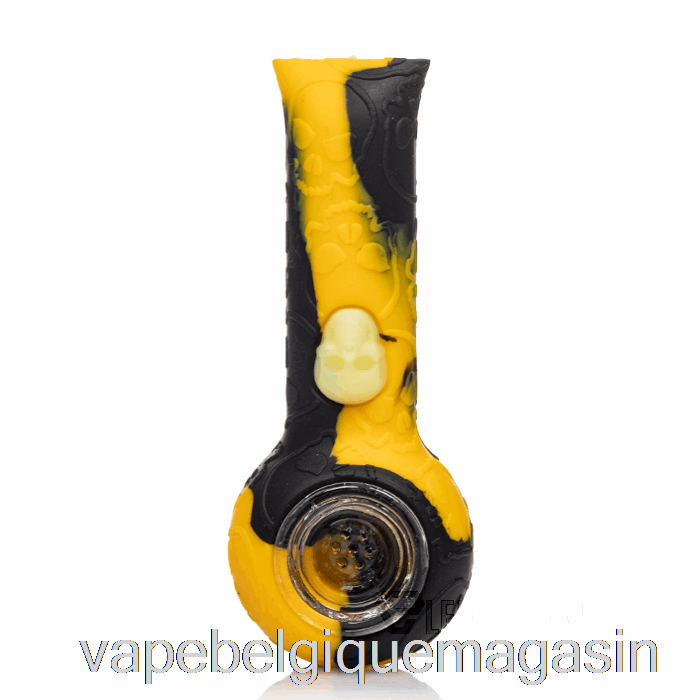 Vape Juice Stratus Silicone Crâne Main Pipe Sol (noir/jaune)